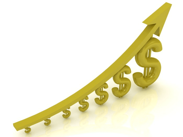 raising revenue, up arrow with dollar signs